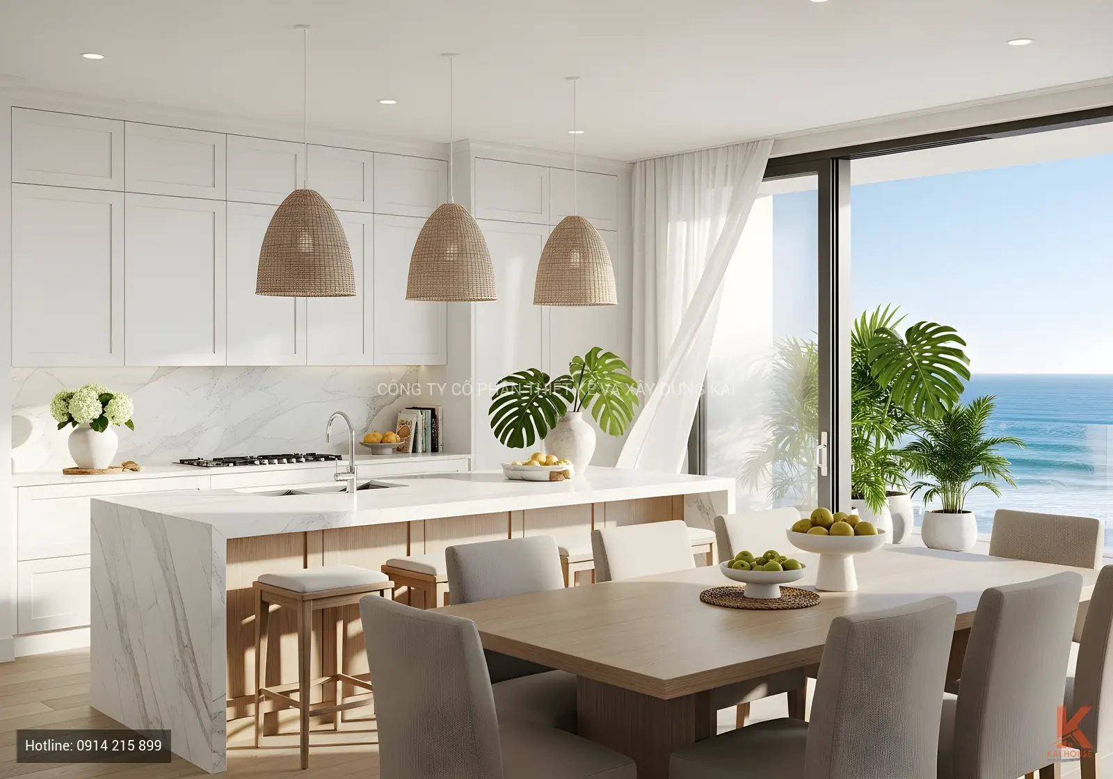 Kh&ocirc;ng gian ph&ograve;ng bếp